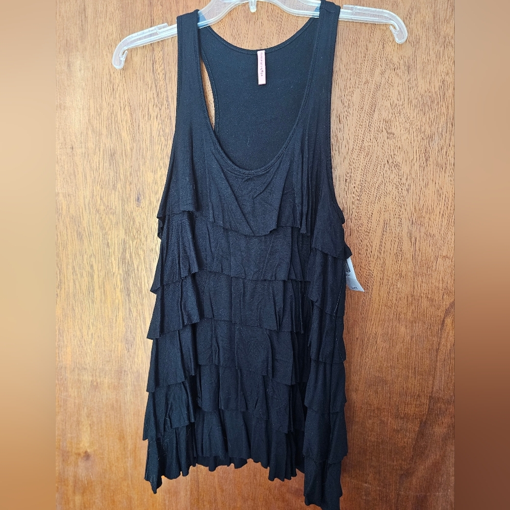 Black Layered Tank Top